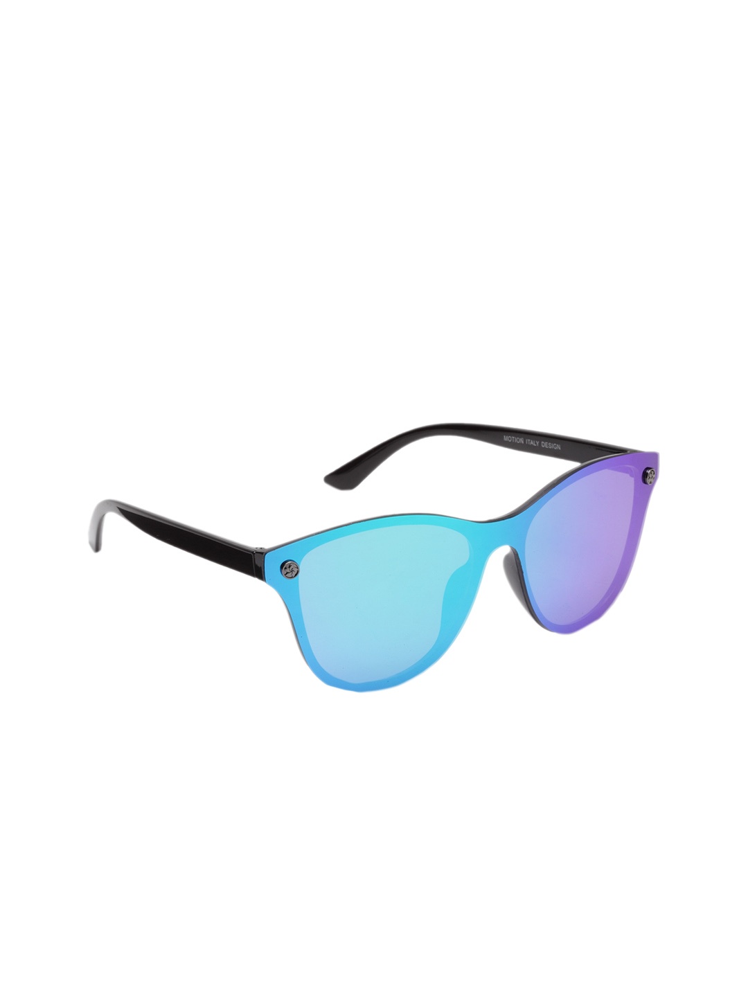 

Get Glamr Unisex Oval Mirrored Sunglasses SG-UN-MT-267-12, Turquoise blue