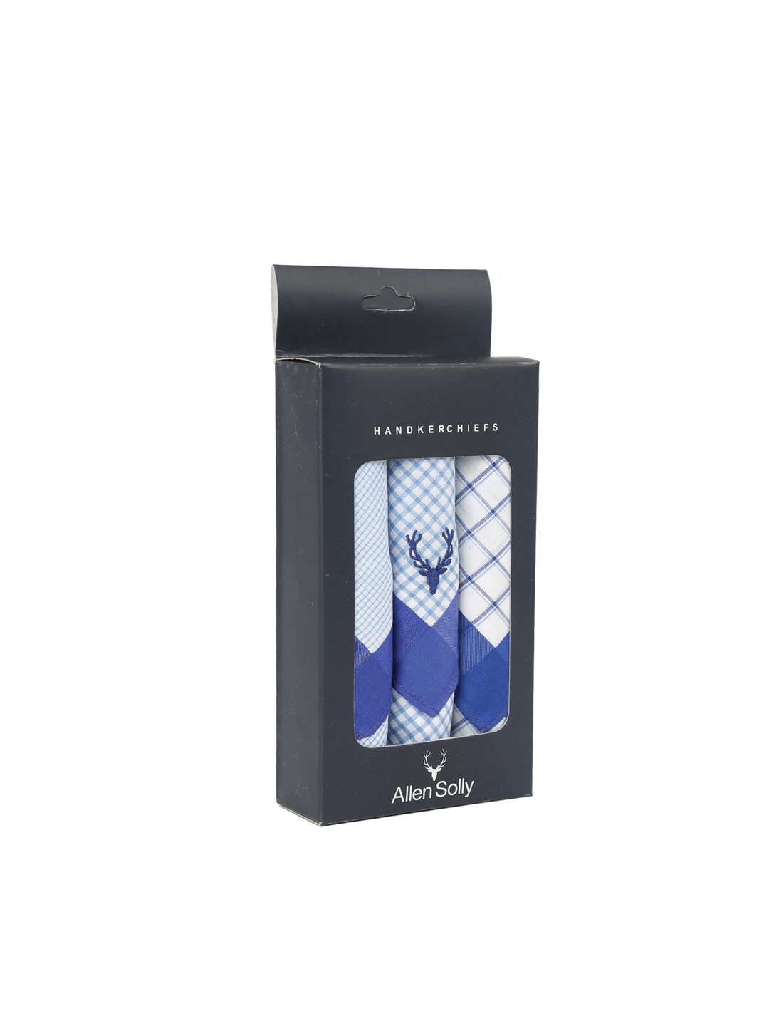 

Allen Solly Set of 3 Assorted Handkerchiefs, Blue
