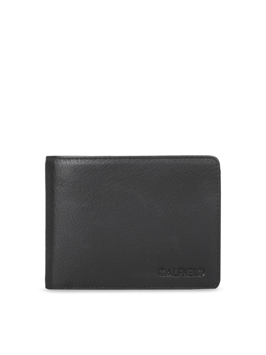 

CALFNERO Men Black Solid Two Fold Wallet