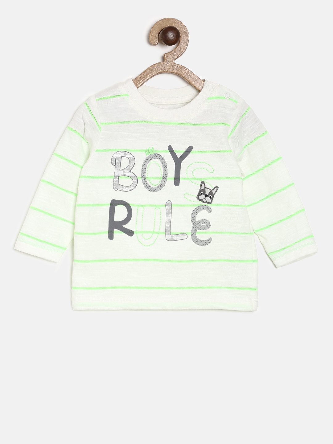 

MINI KLUB Boys Multicoloured Printed Round Neck Pure Cotton T-shirt, Multi