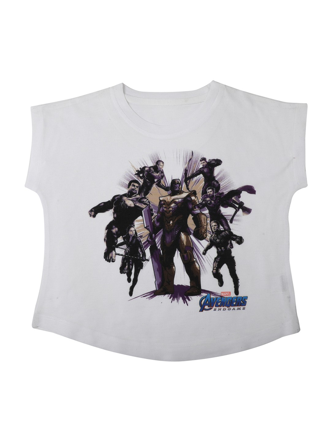 

Marvel by Wear Your Mind Girls White Printed Top