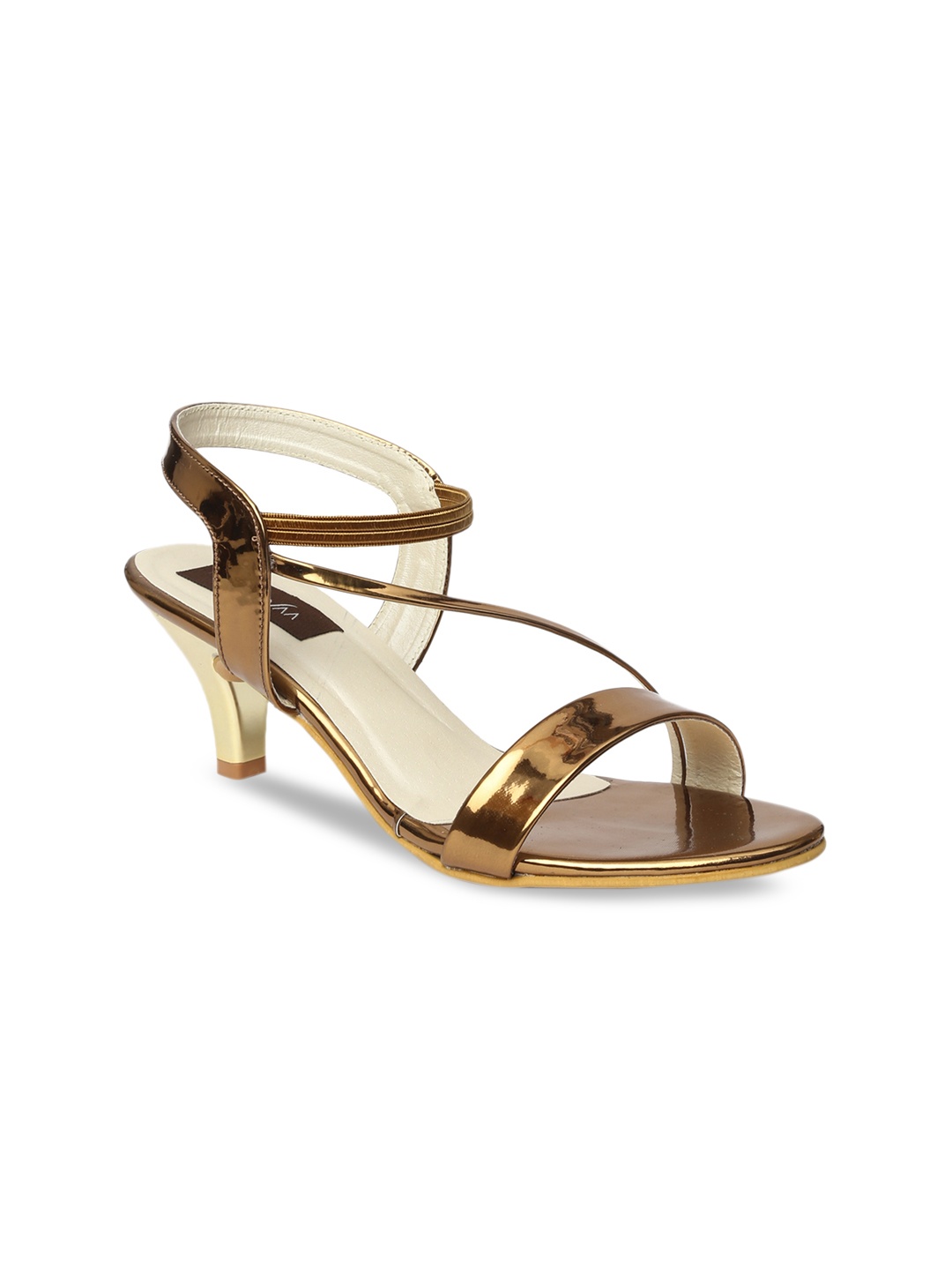 

VALIOSAA Women Copper-Toned Solid Sandals