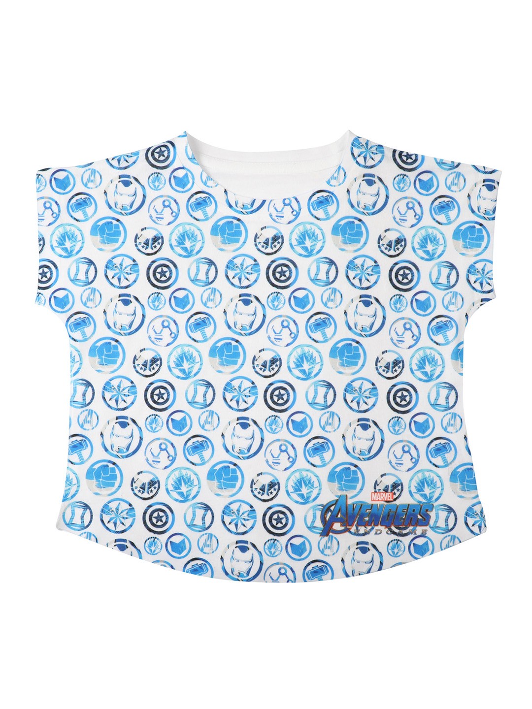 

Marvel by Wear Your Mind Girls Blue Printed Top