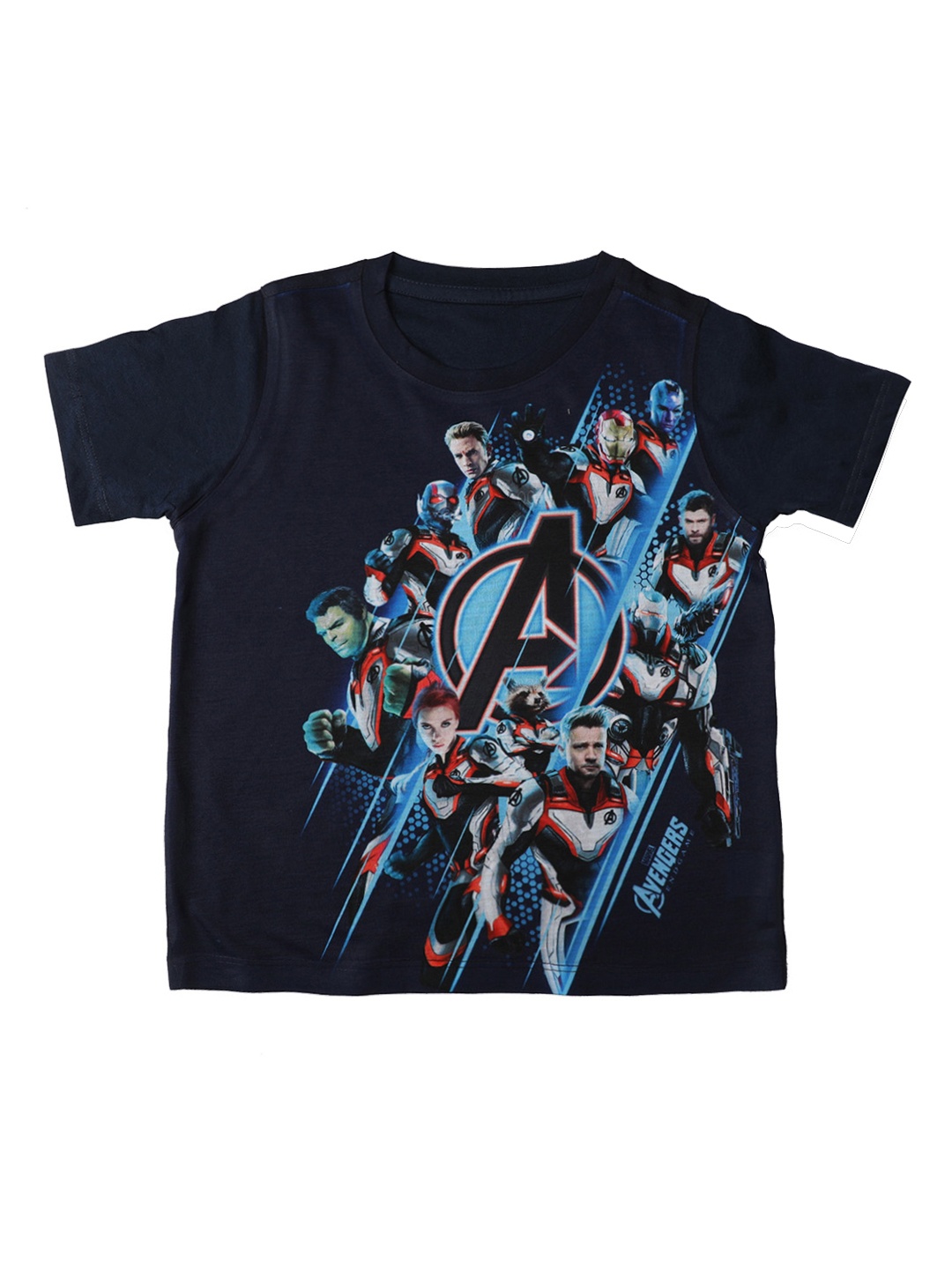 Marvel by Wear Your Mind Boys Blue Printed Round Neck T-shirt