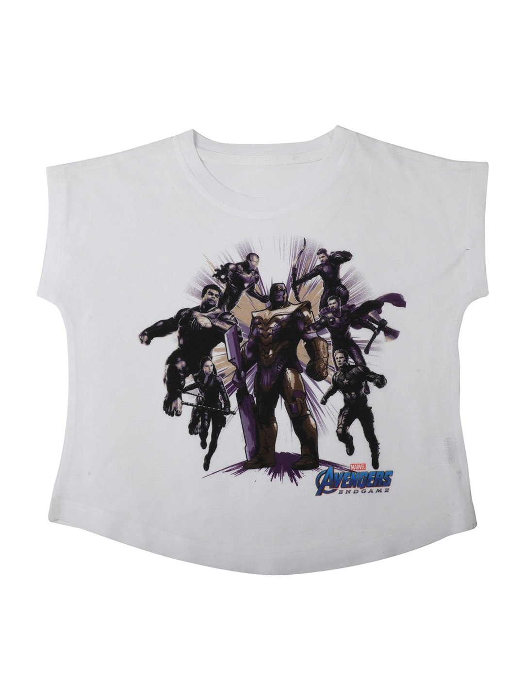 

Marvel by Wear Your Mind Girls White Printed Top
