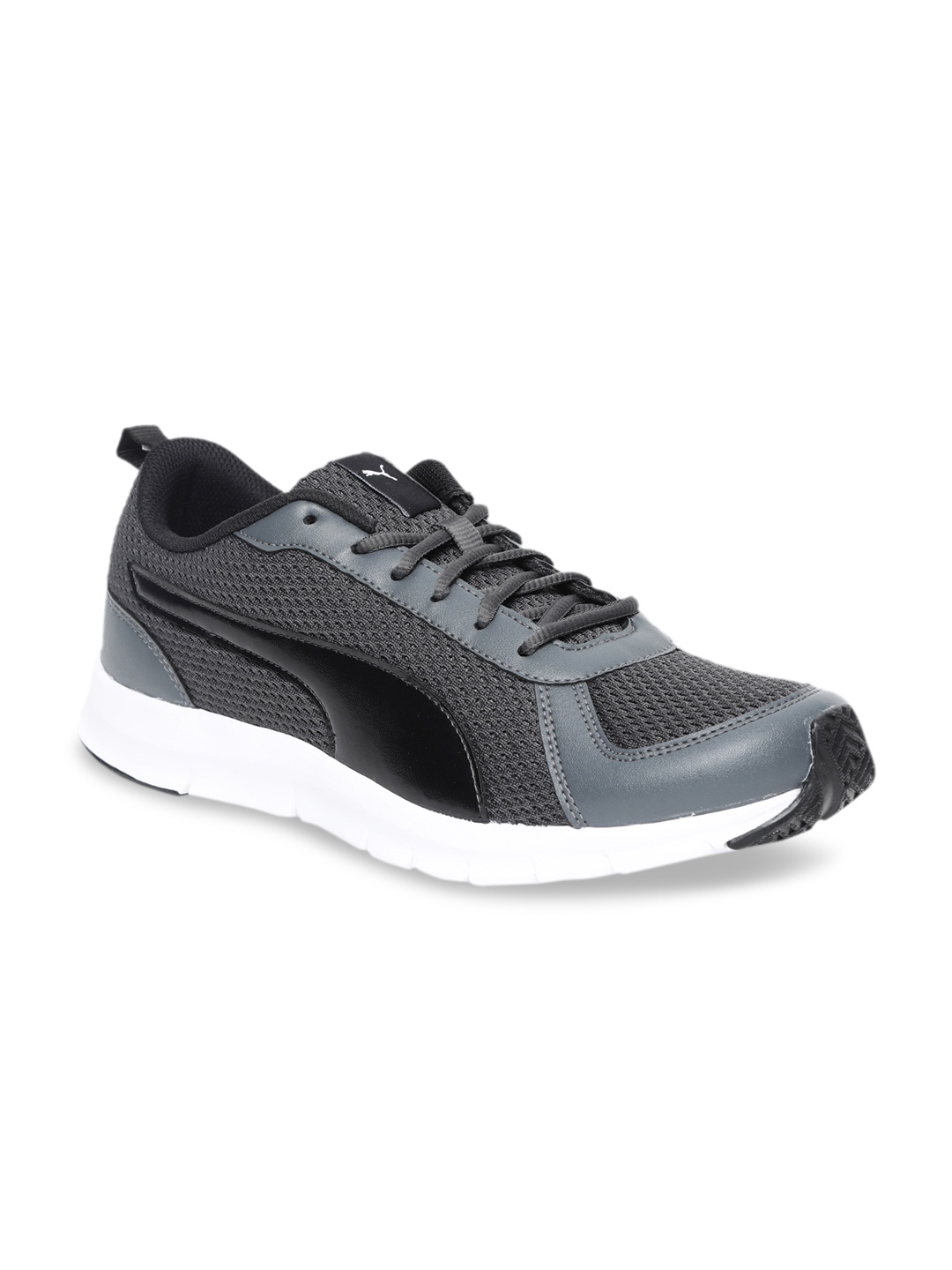 

Puma Men Grey Mesh Mid-Top Running Shoes 37100003-Dark Shadow