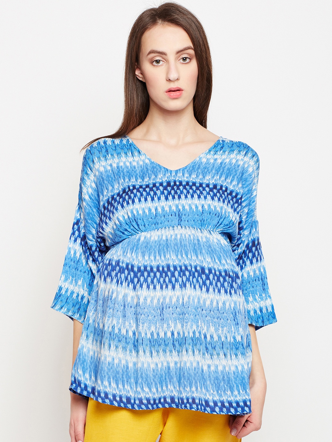 

Oxolloxo Blue & White Printed Tunic