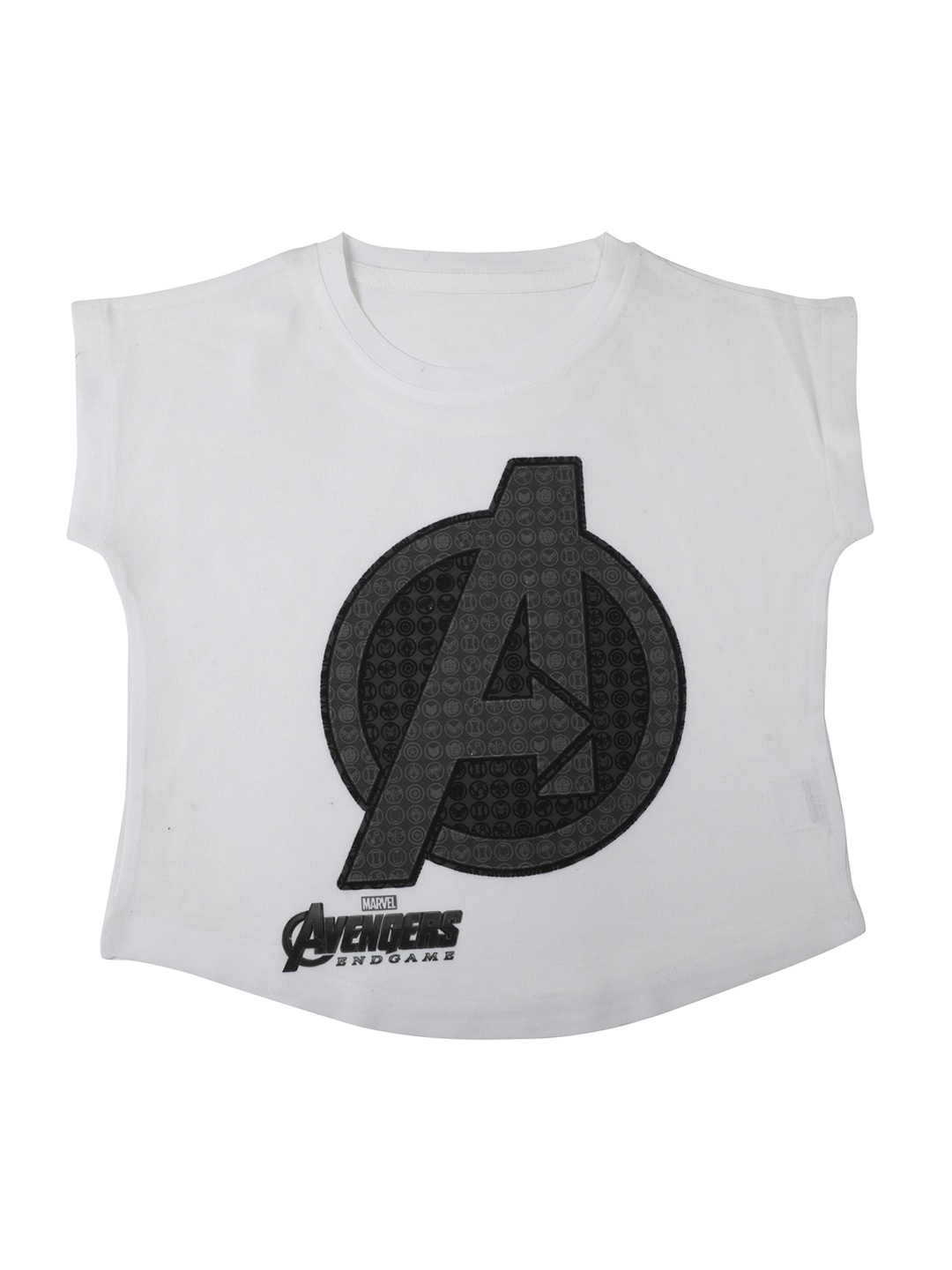 Marvel by Wear Your Mind Girls White Printed Top