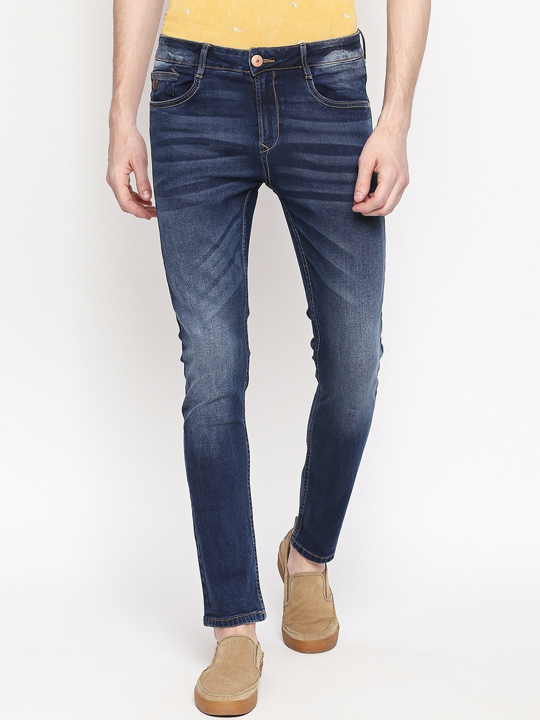 

SF JEANS by Pantaloons Men Blue Skinny Fit Low-Rise Clean Look Jeans