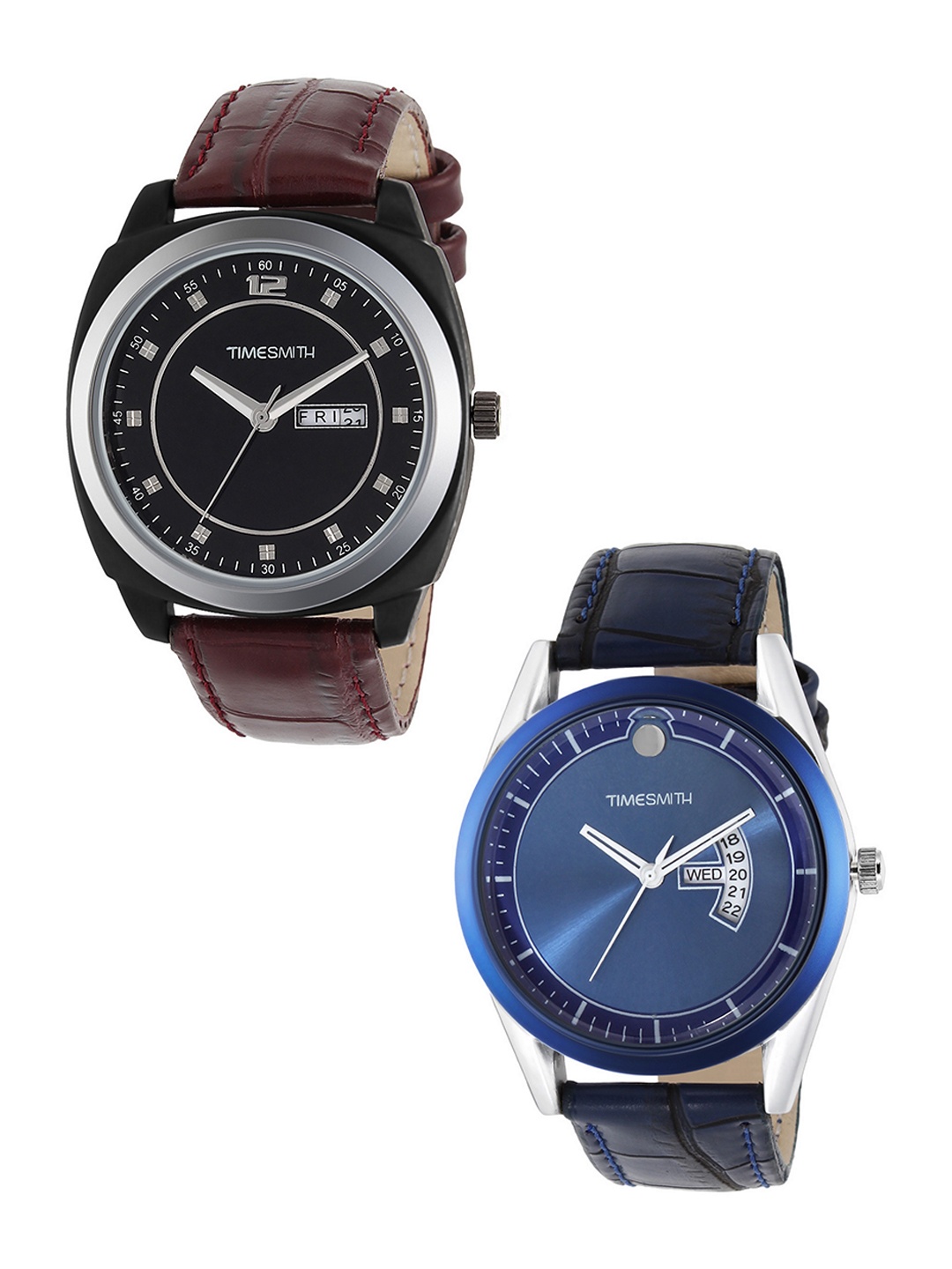 

TIMESMITH Men Set of 2 Analogue Watches TSC-001-005x, Black