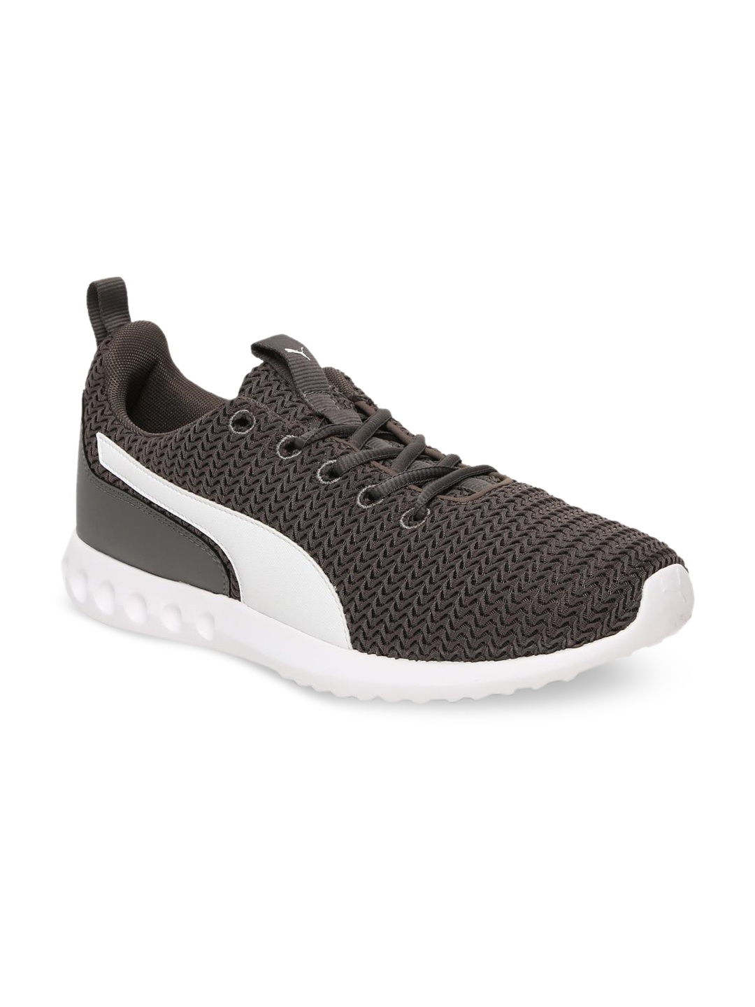 Puma Men Grey Mesh Mid-Top Running Shoes