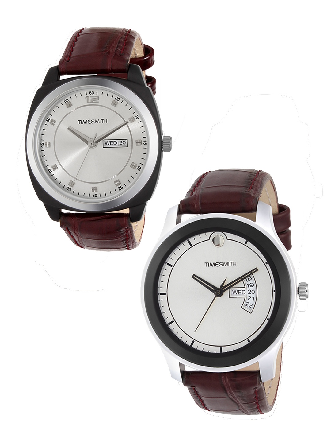 

TIMESMITH Men Set Of 2 Analogue Watches TSC-002-003x, White