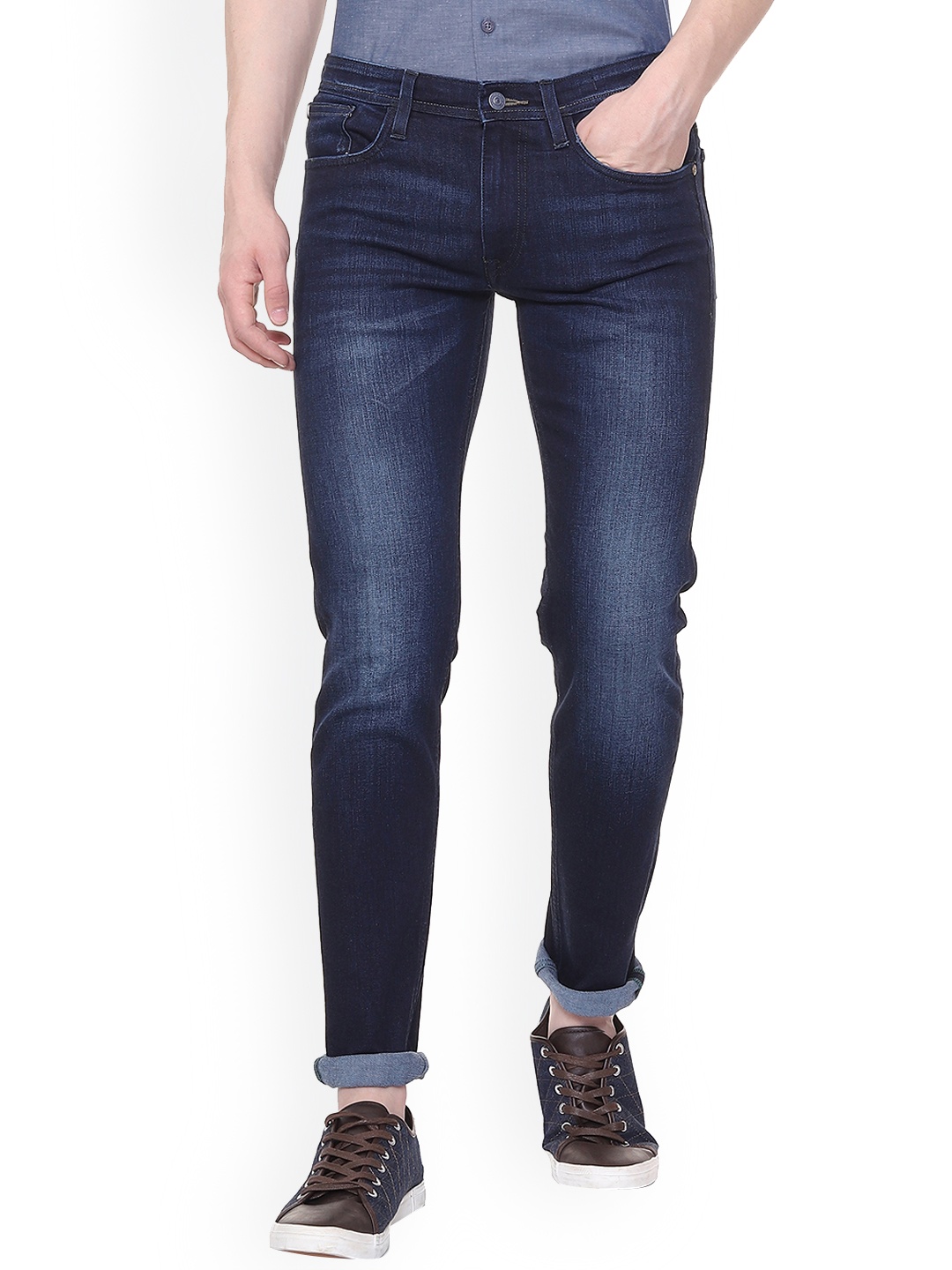 

Allen Solly Men Blue Skinny Fit Mid-Rise Clean Look Stretchable Jeans
