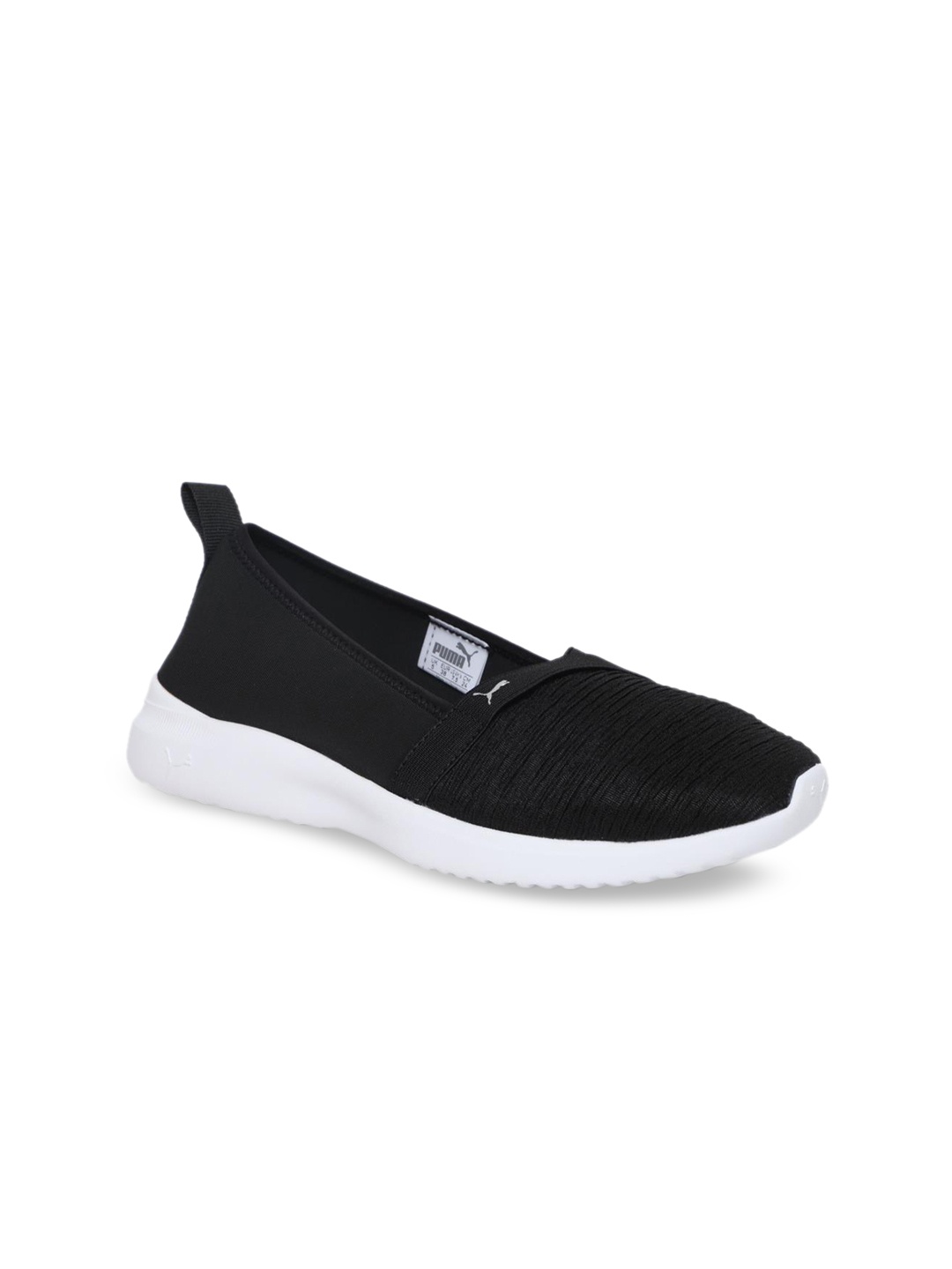 

Puma Women Black Adelina Textured Slip-On Sneakers 36962101