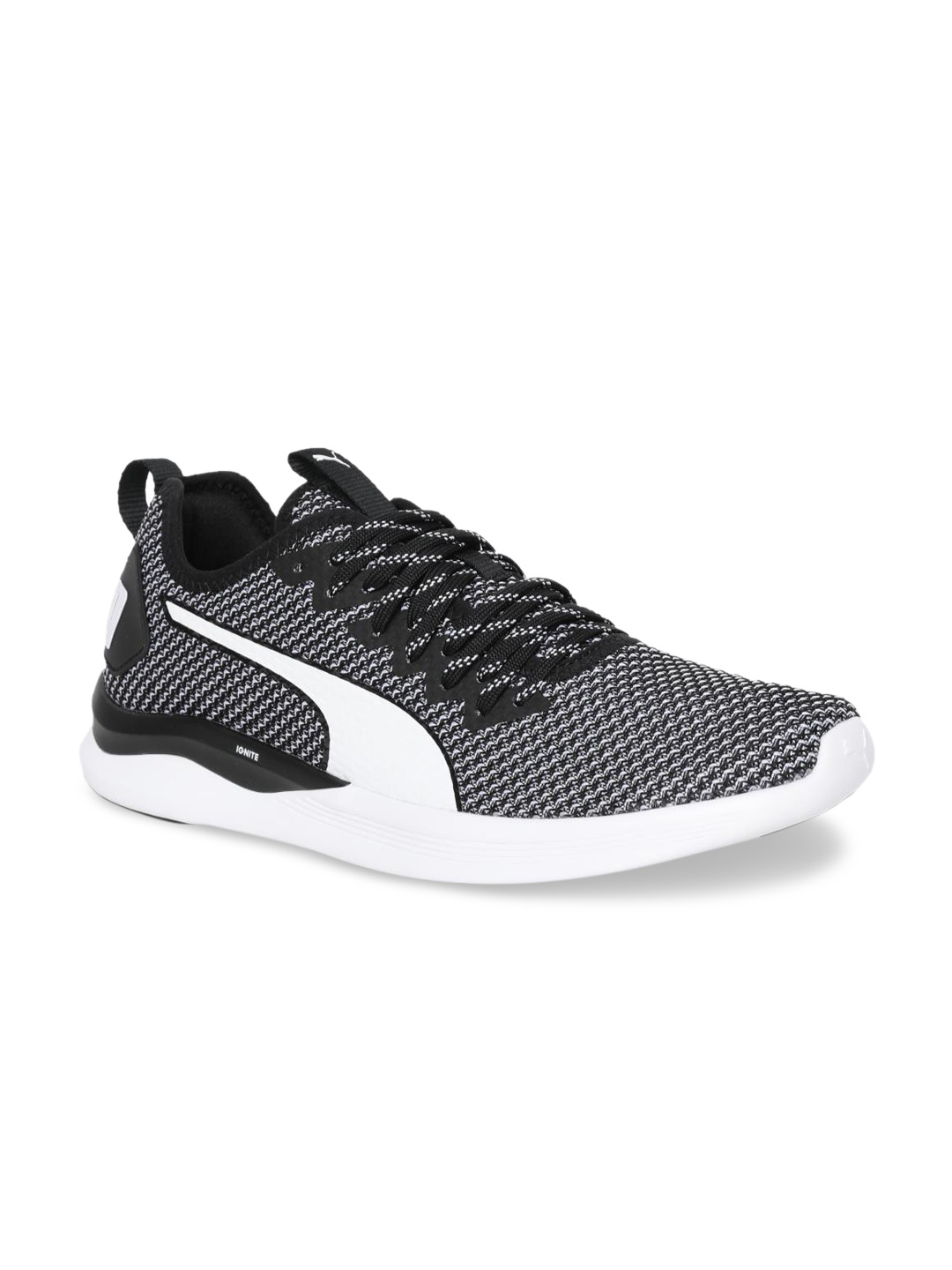 

Puma Unisex Black & White IGNITE Flash FS Running Shoes