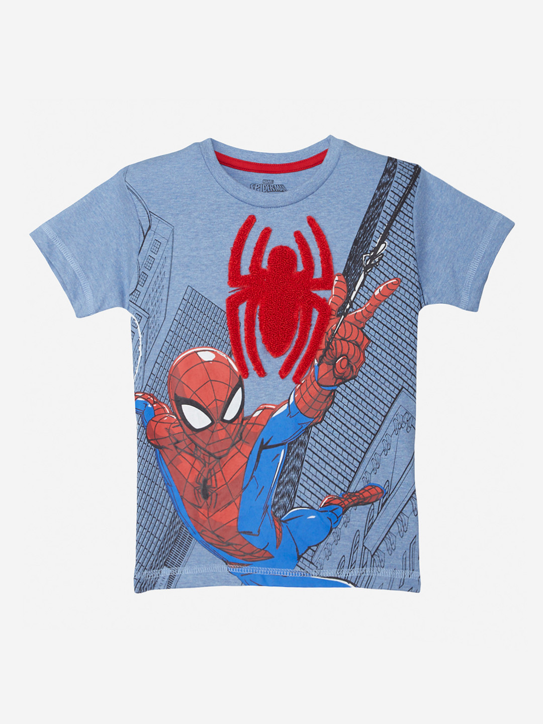 

Kids Ville Spiderman Printed Blue Tshirt for Boys