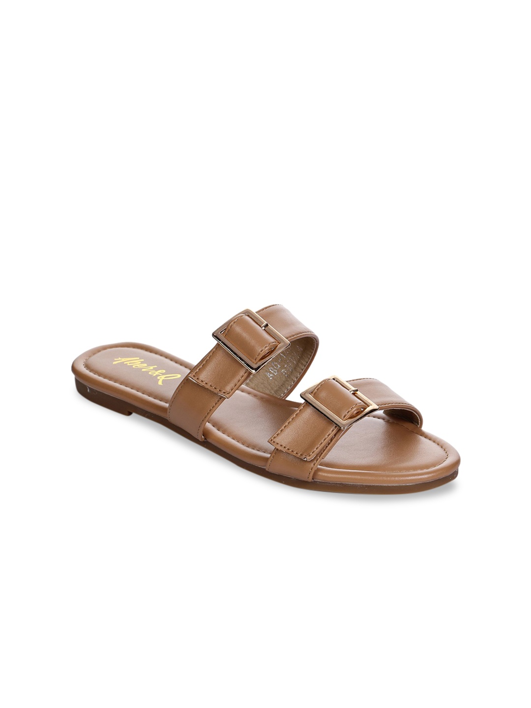 

Aber & Q Women Tan Brown Solid Open Toe Flats