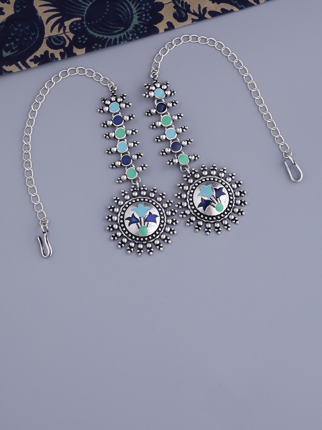 

Voylla Silver-Toned Circular Studs