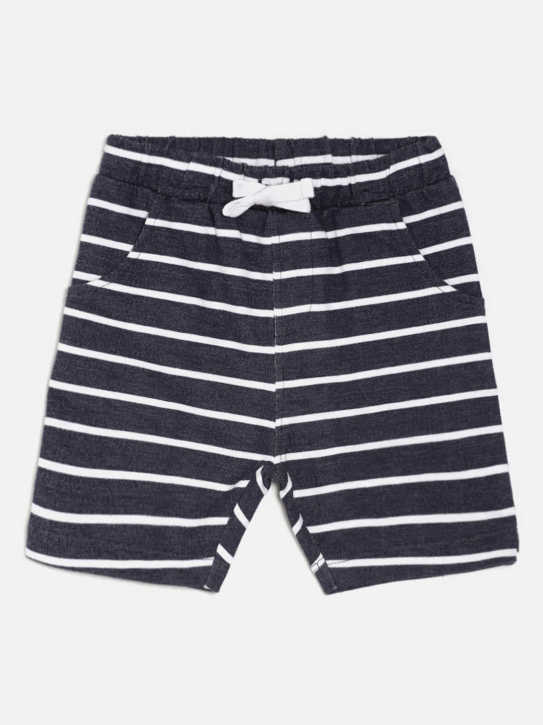 

MINI KLUB Boys Blue Striped Regular Fit Regular Shorts