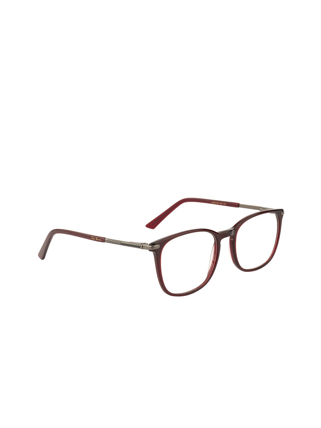 

Ted Smith Unisex Maroon Solid Full Rim Wayfarer Frames Eyeglasses