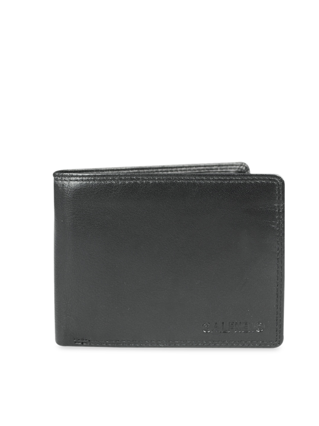 

CALFNERO Men Black Solid Two Fold Wallet