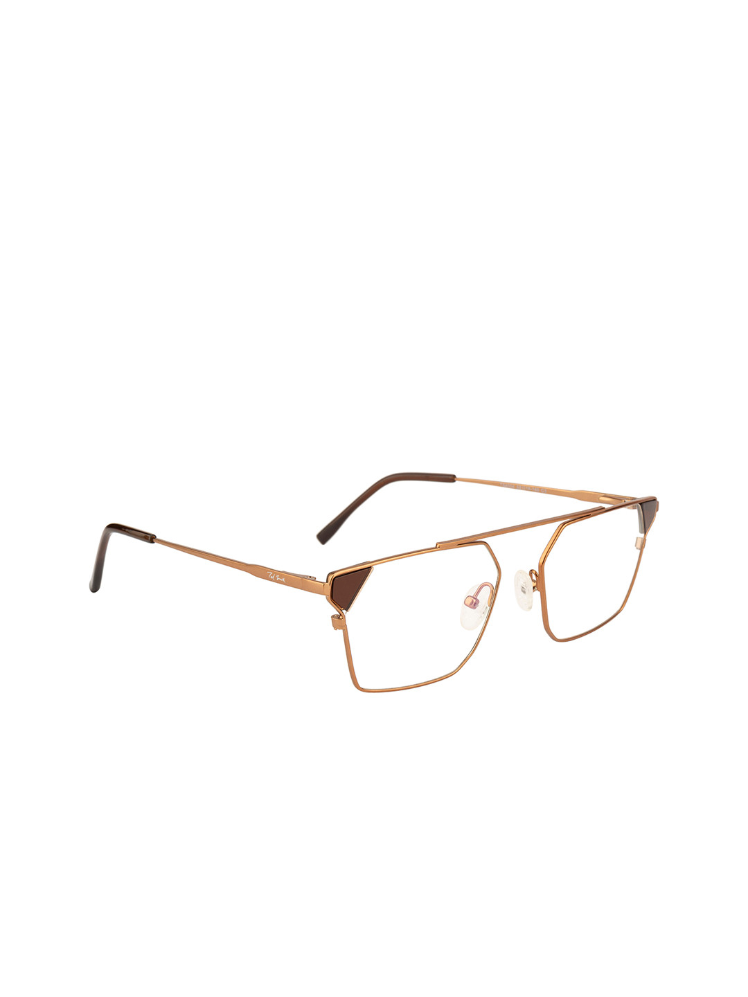 

Ted Smith Unisex Gold-Toned & Brown Solid Full Rim Square Frames TS-121_C3