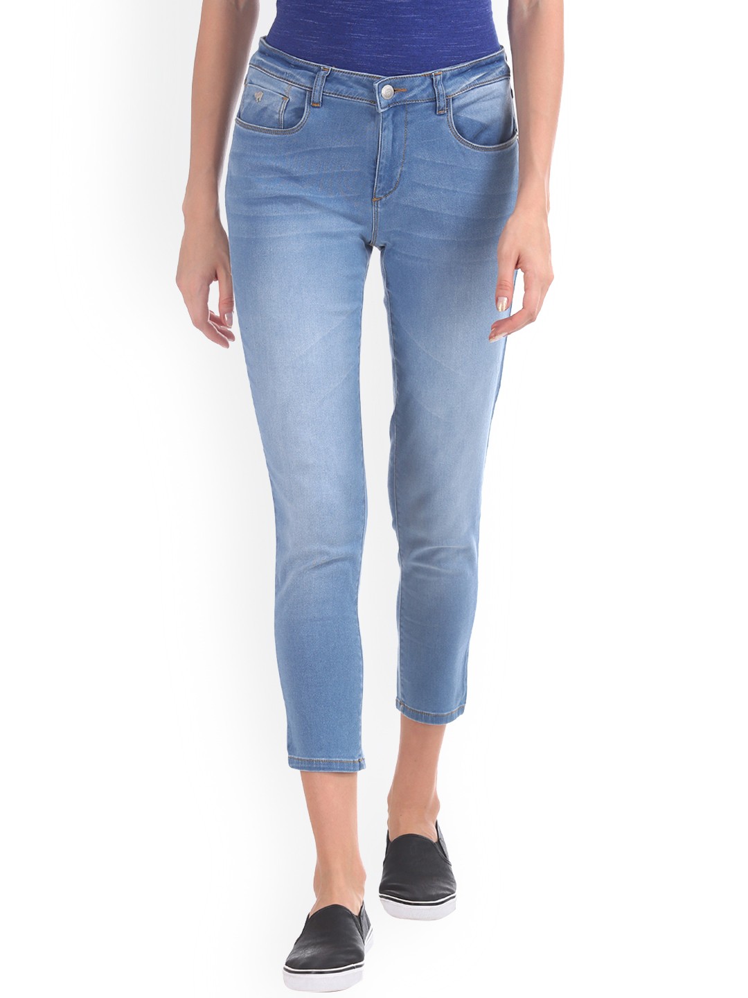 

Flying Machine Women Blue Skinny Fit Mid-Rise Clean Look Jeans