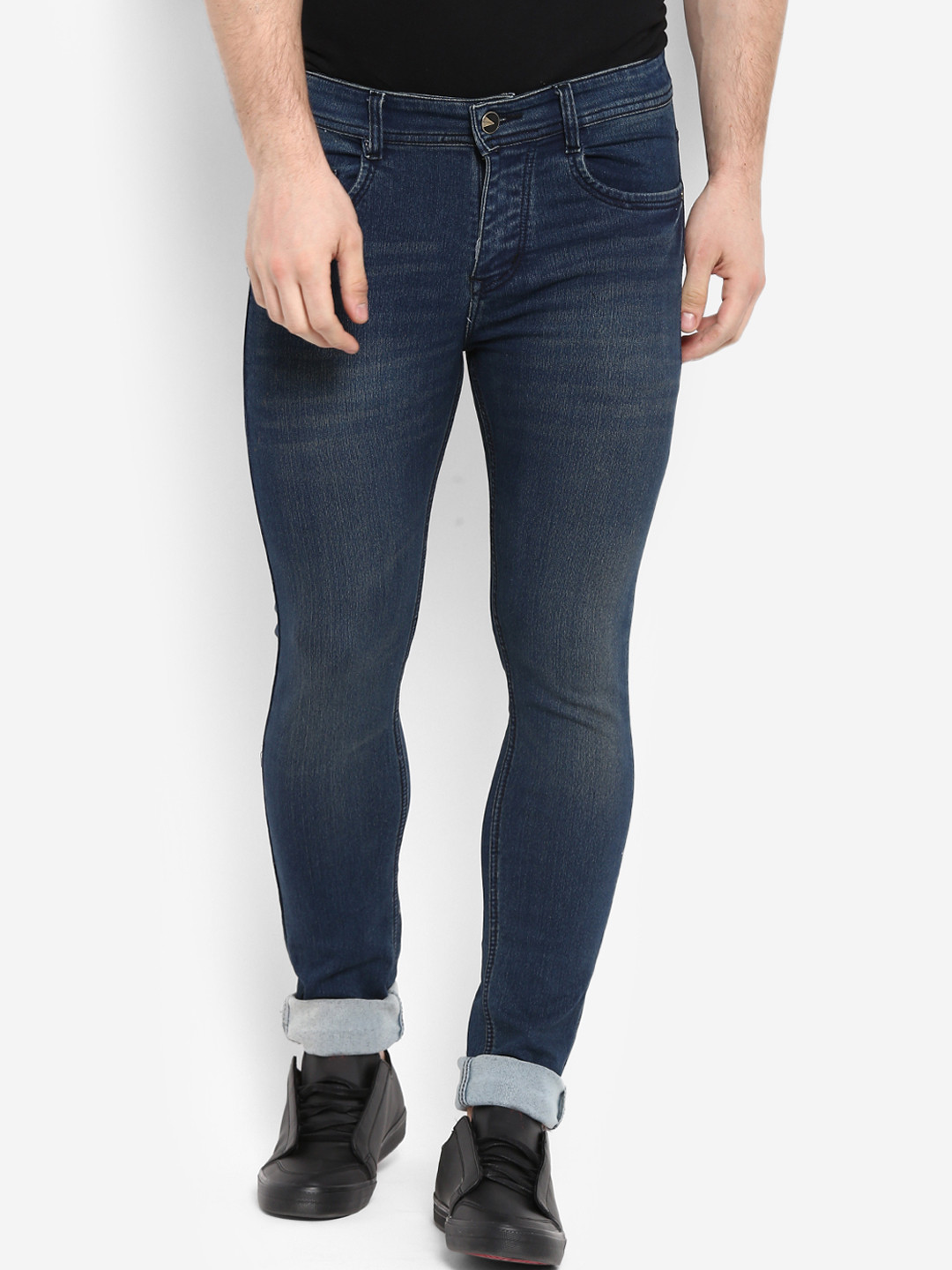 

Routeen Men Blue Slim Fit Mid-Rise Clean Look Stretchable Jeans