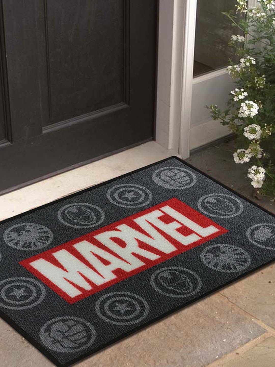 

Marvel Charcoal Grey Typography Print Anti-Skid Doormat