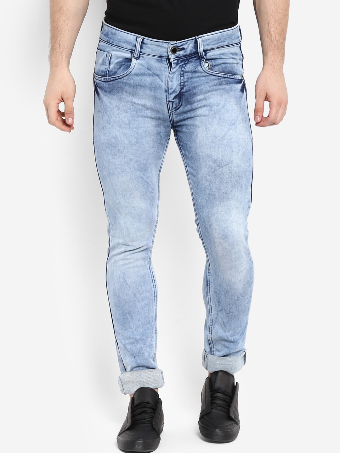 

Routeen Men Blue Slim Fit Mid-Rise Clean Look Stretchable Jeans