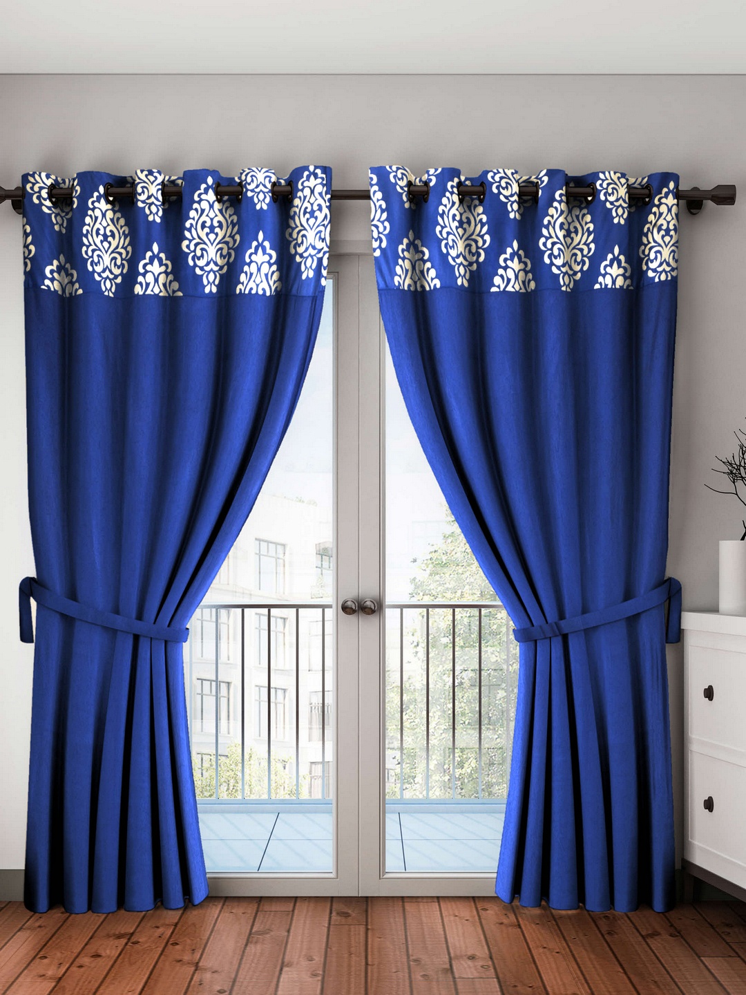 

Fashion String Blue Set of 2 Door Curtains