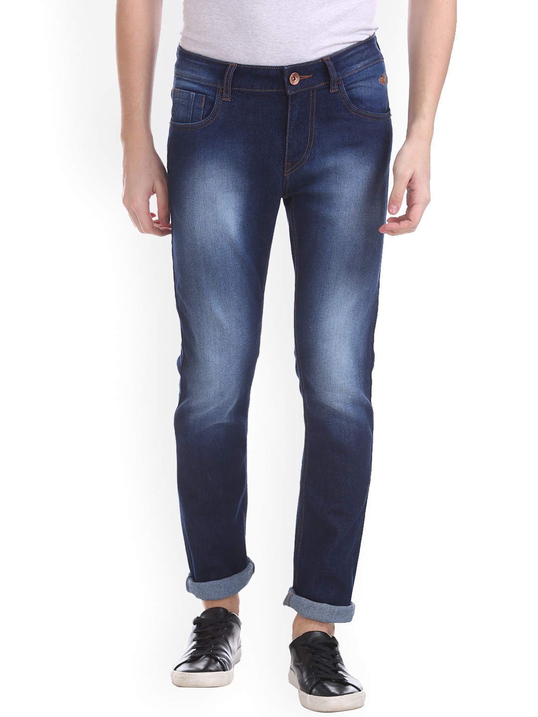 

Flying Machine Men Blue Slim Fit Mid-Rise Clean Look Stretchable Jeans