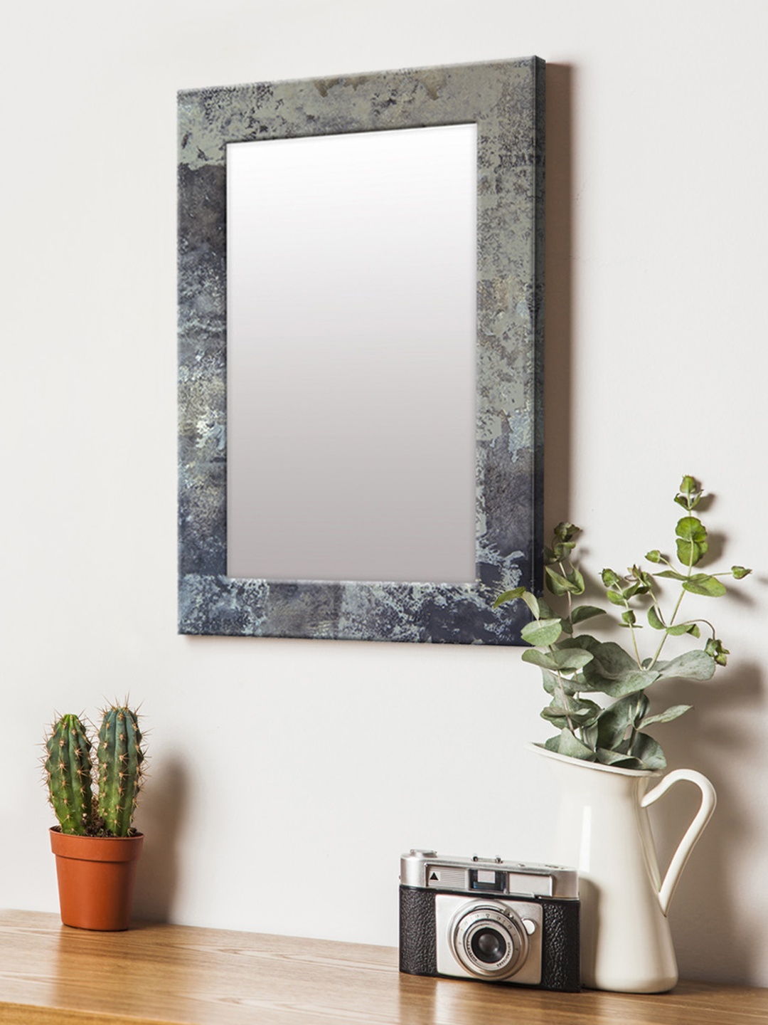 

999Store Grey Printed MDF Wall Mirror