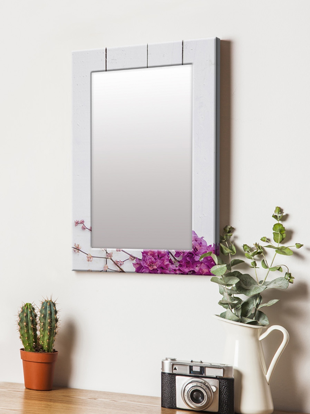 

999Store Pink & Grey Printed MDF Wall Mirror