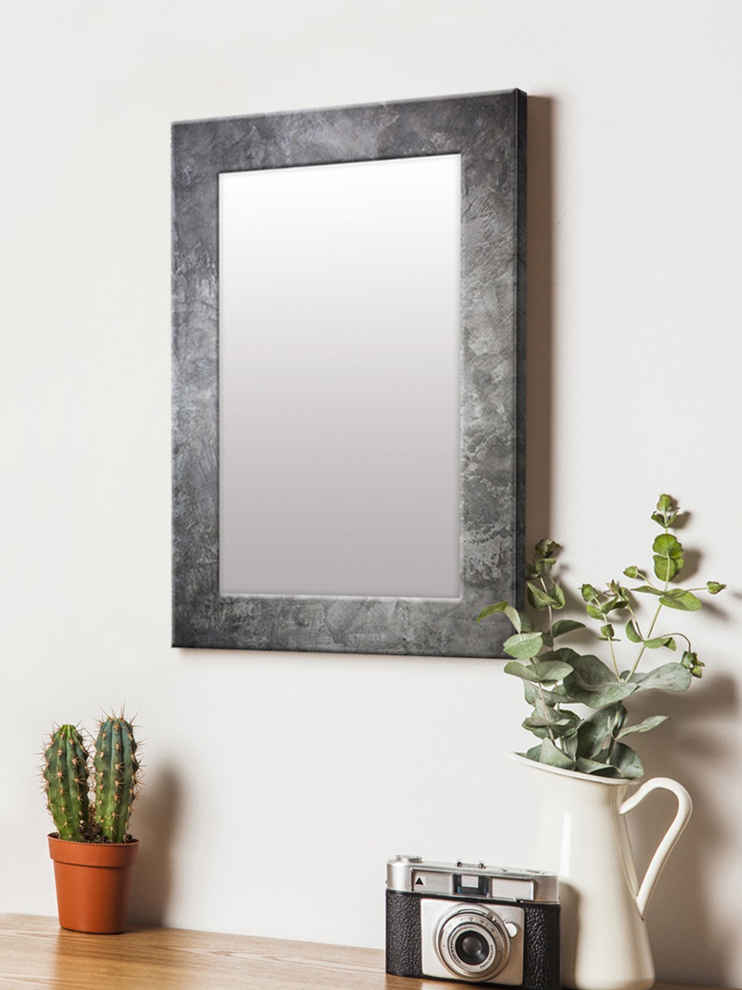 

999Store Grey Printed MDF Wall Mirror
