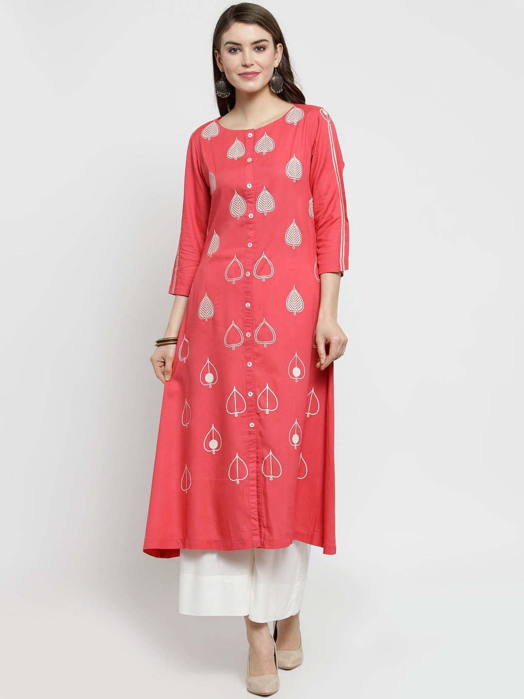 

Varanga Women Coral Printed Kurta with Palazzos