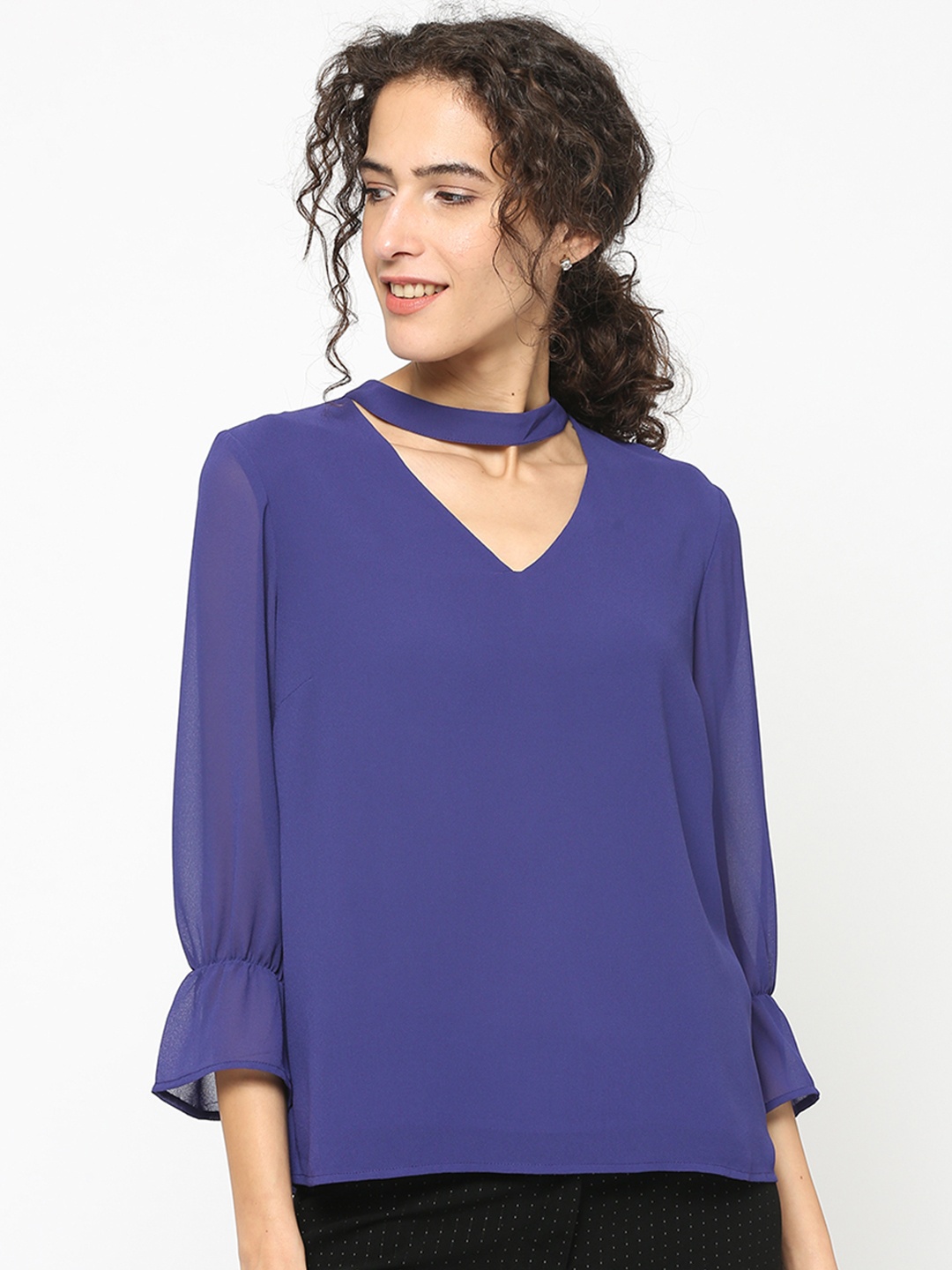 

Gipsy Women Blue Solid Top