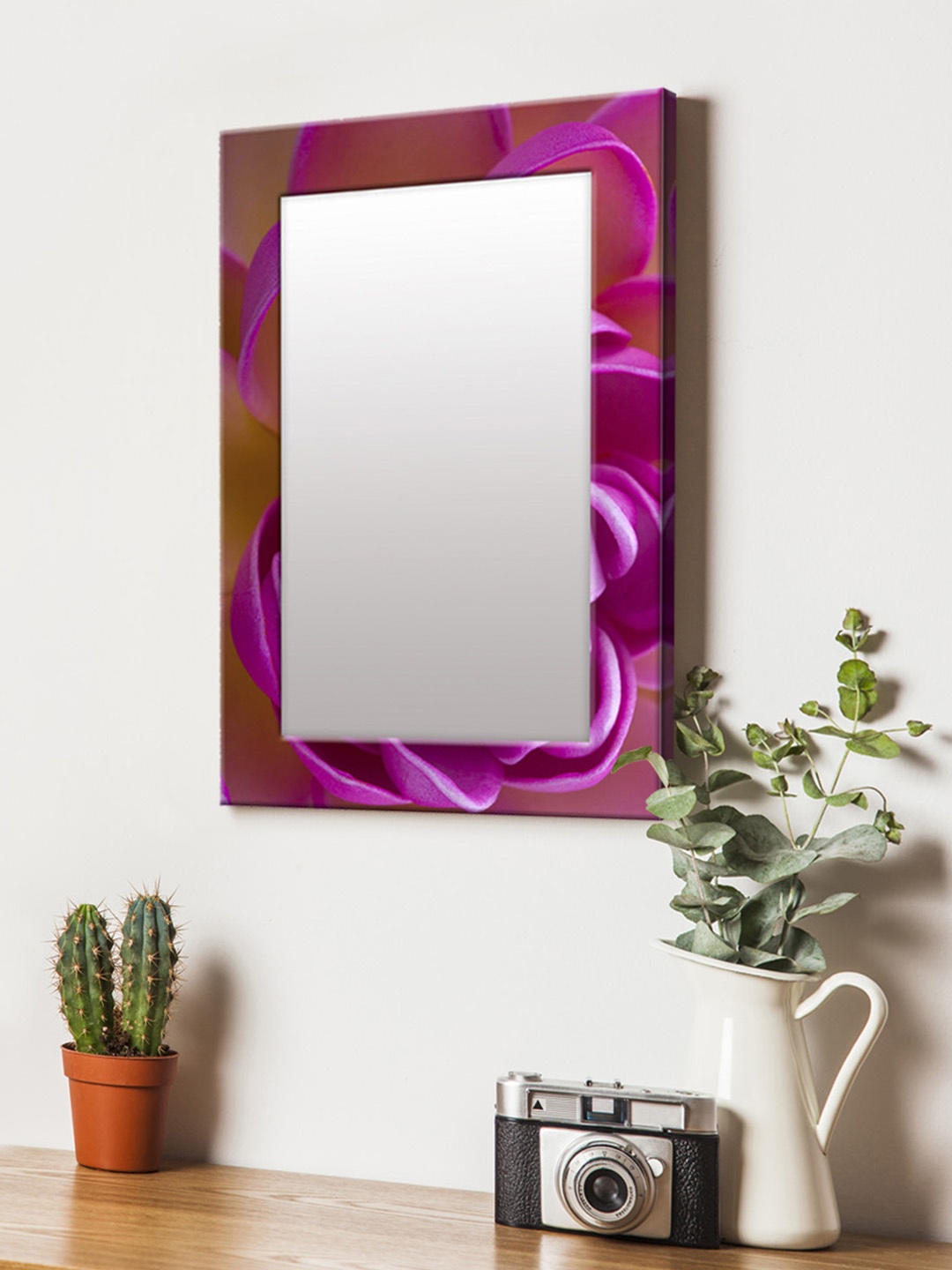 

999Store Purple Printed MDF Wall Mirror