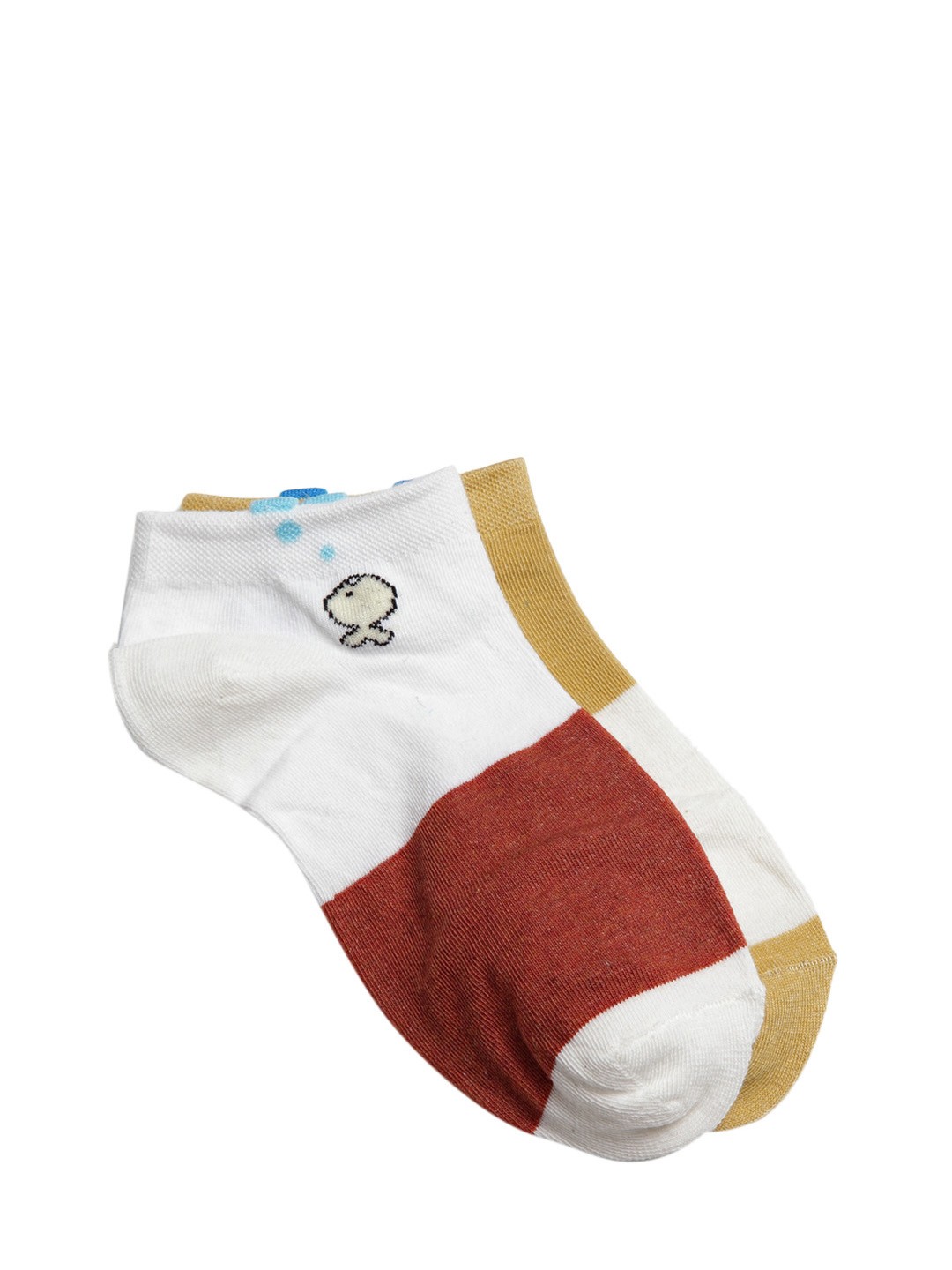 

J Style Women Pack of 2 Multicolour Colourblocked Ankle-Length Socks, Multi