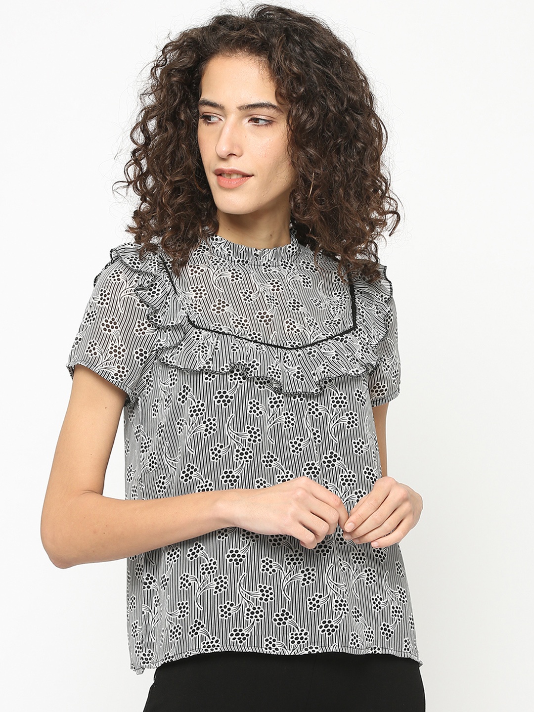 

Gipsy Women Black Printed Top