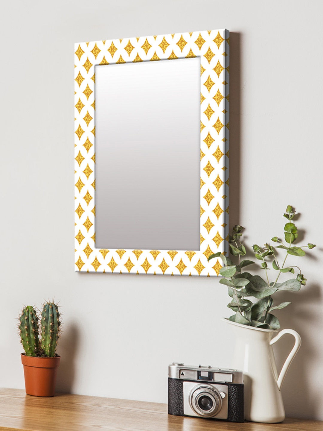 

999Store Gold Printed MDF Wall Mirror