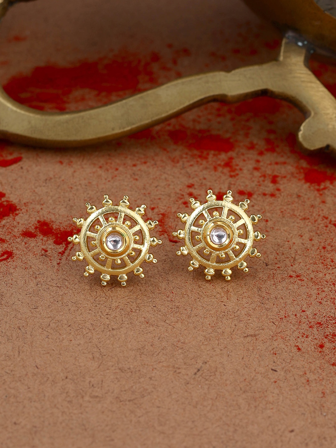 

Voylla Women Gold-Plated Handcrafted Contemporary Studs