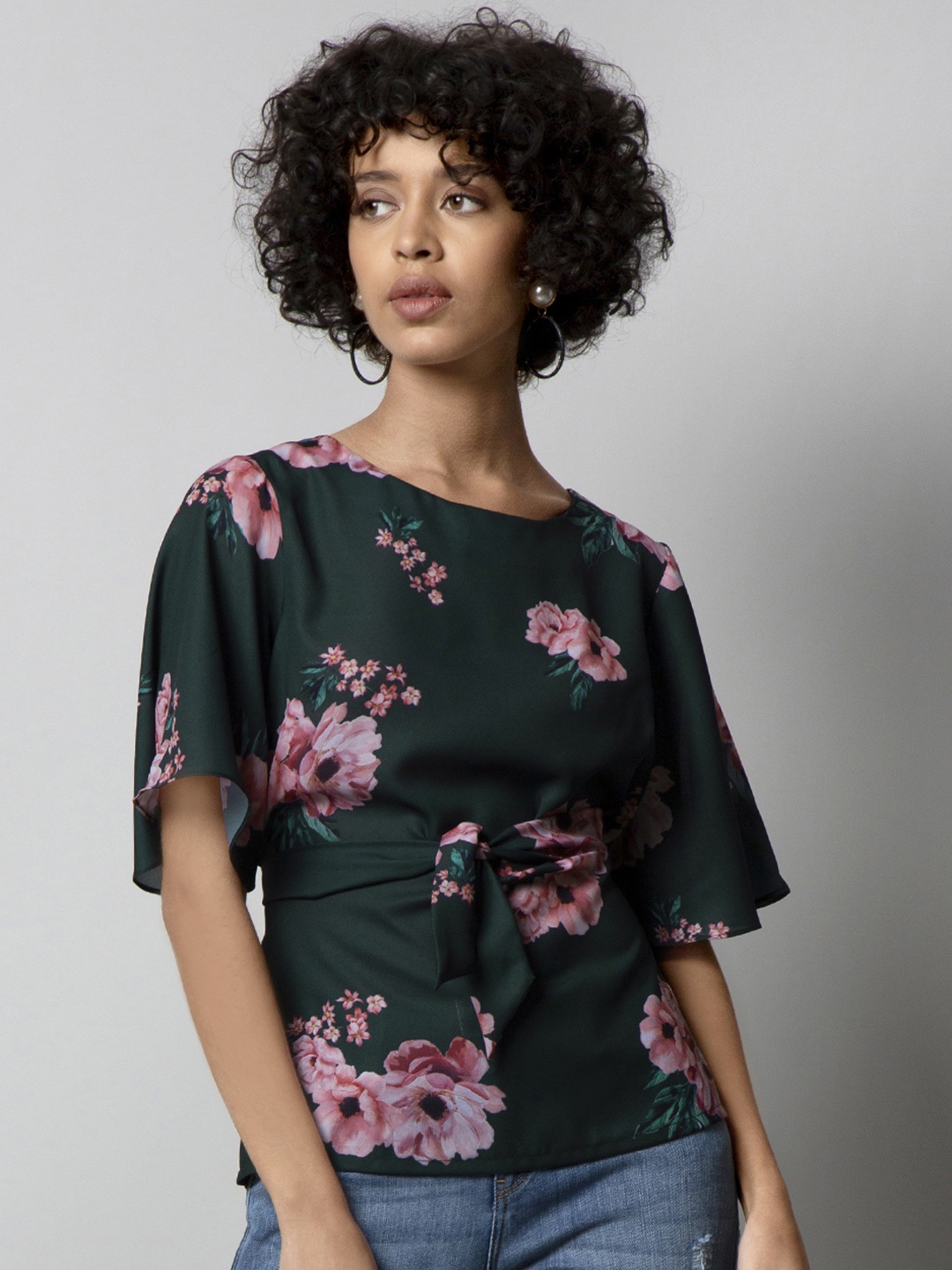 

FabAlley Women Green Printed Top