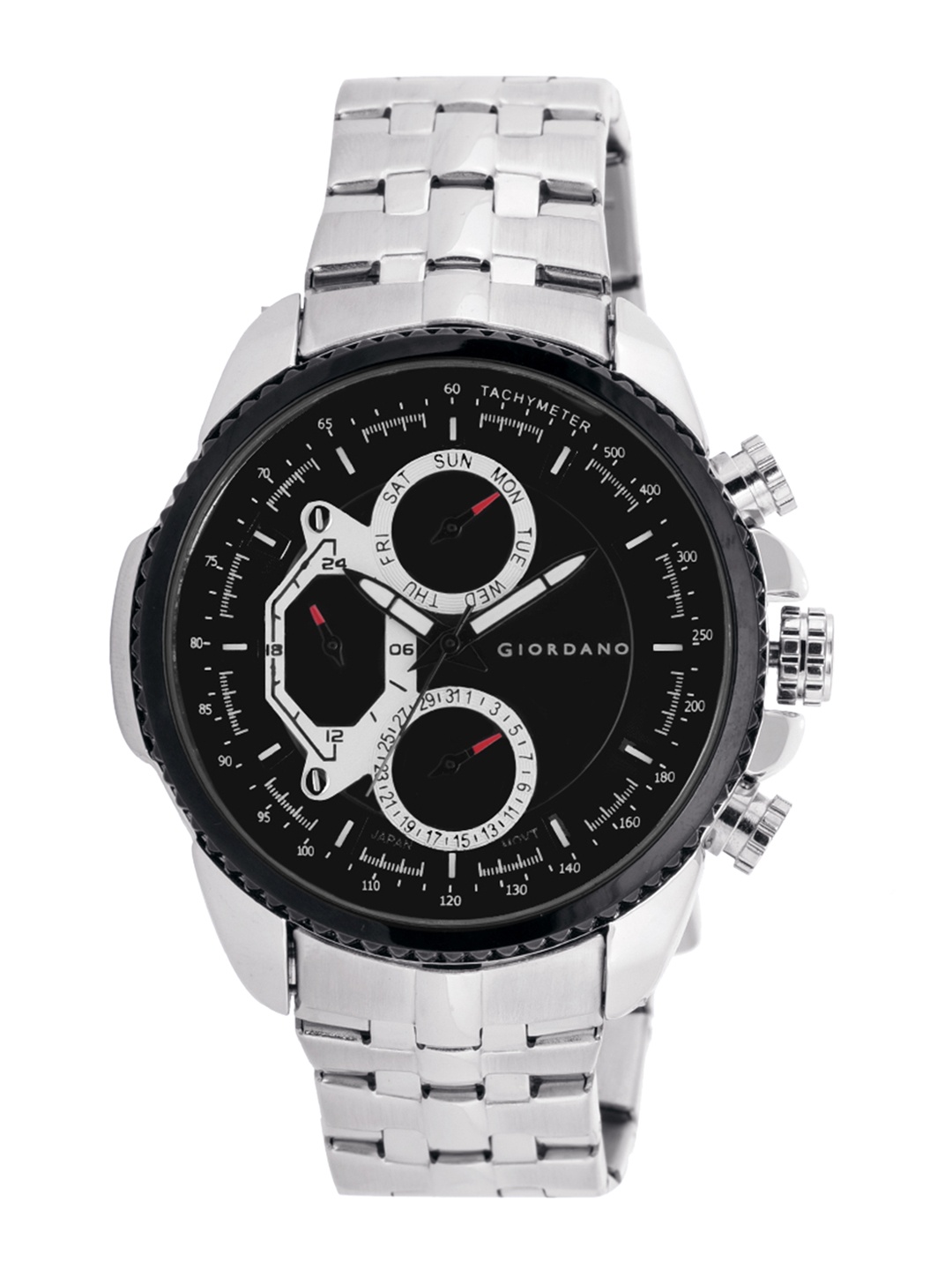 

GIORDANO Men Black & Silver-Toned Analogue Watch R1211-11