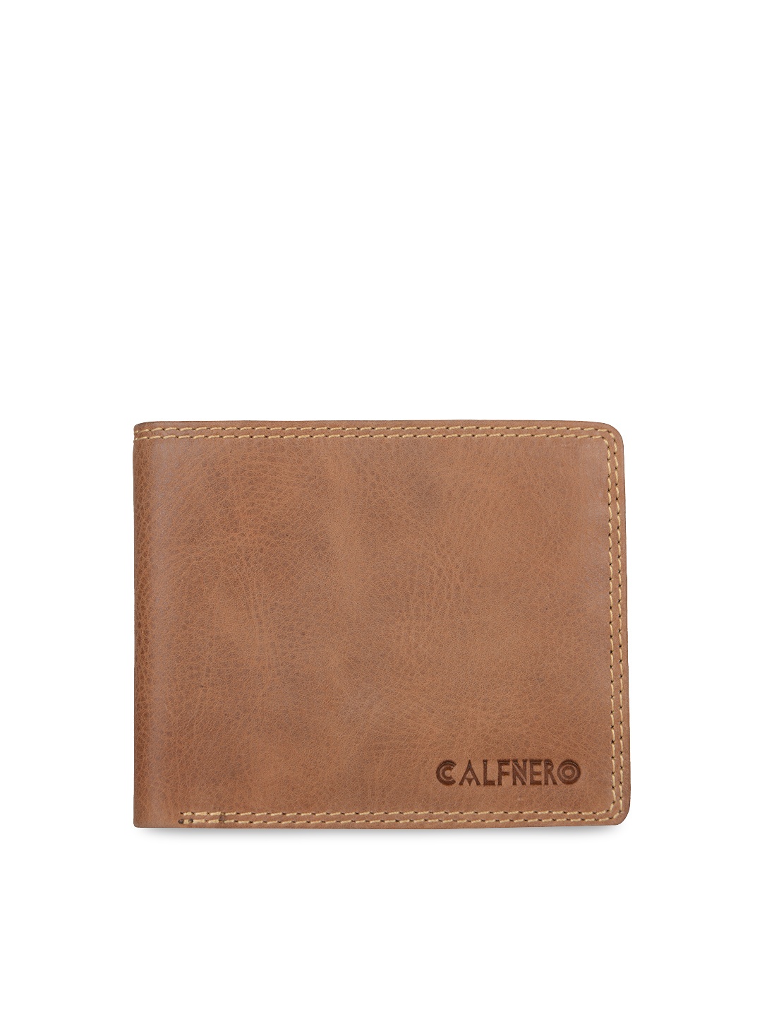 

CALFNERO Men Brown Solid Two Fold Leather Wallet