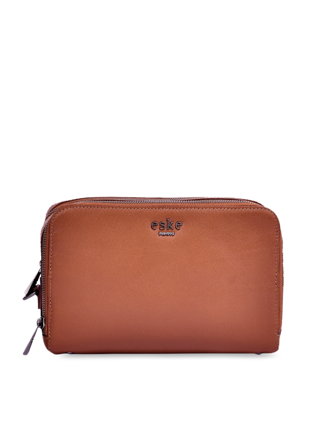 

Eske Women Tan Brown Leather Travel Pouch