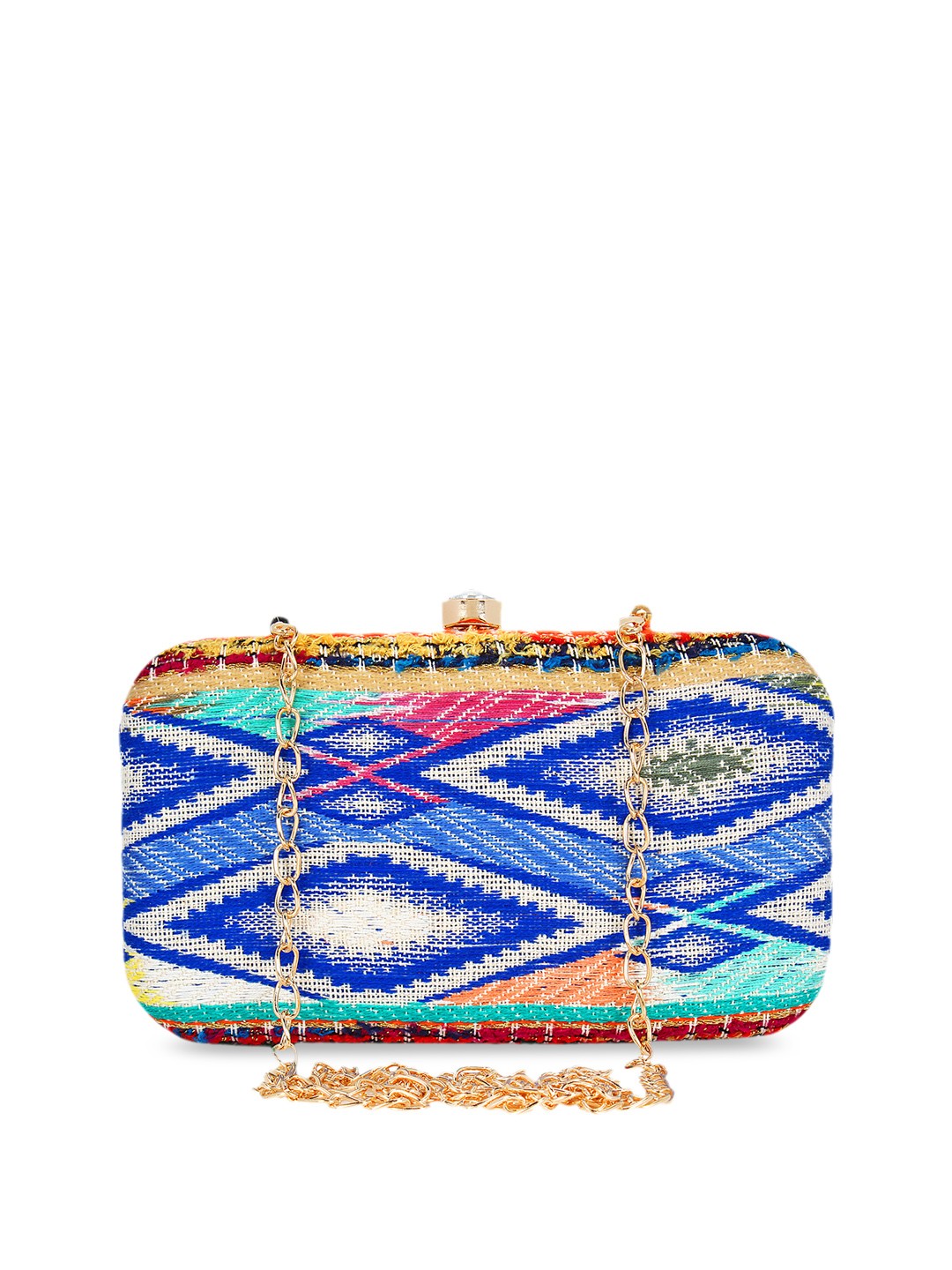 

Anekaant Women Multicoloured Embroidered Clutch, Multi