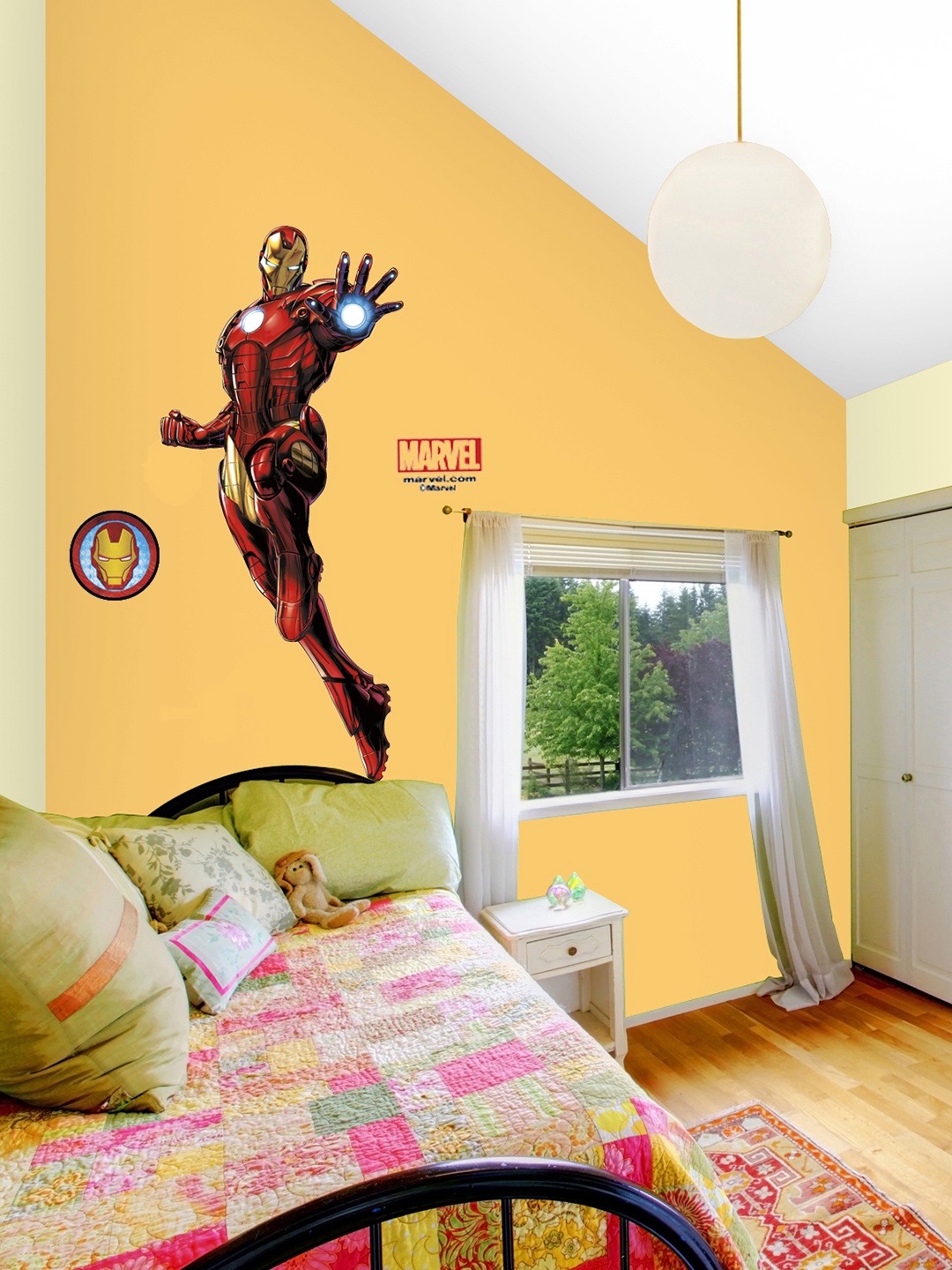 

Asian Paints Unisex Multicoloured Iron Man Giant Peel and Stick Wall Sticker, Multi