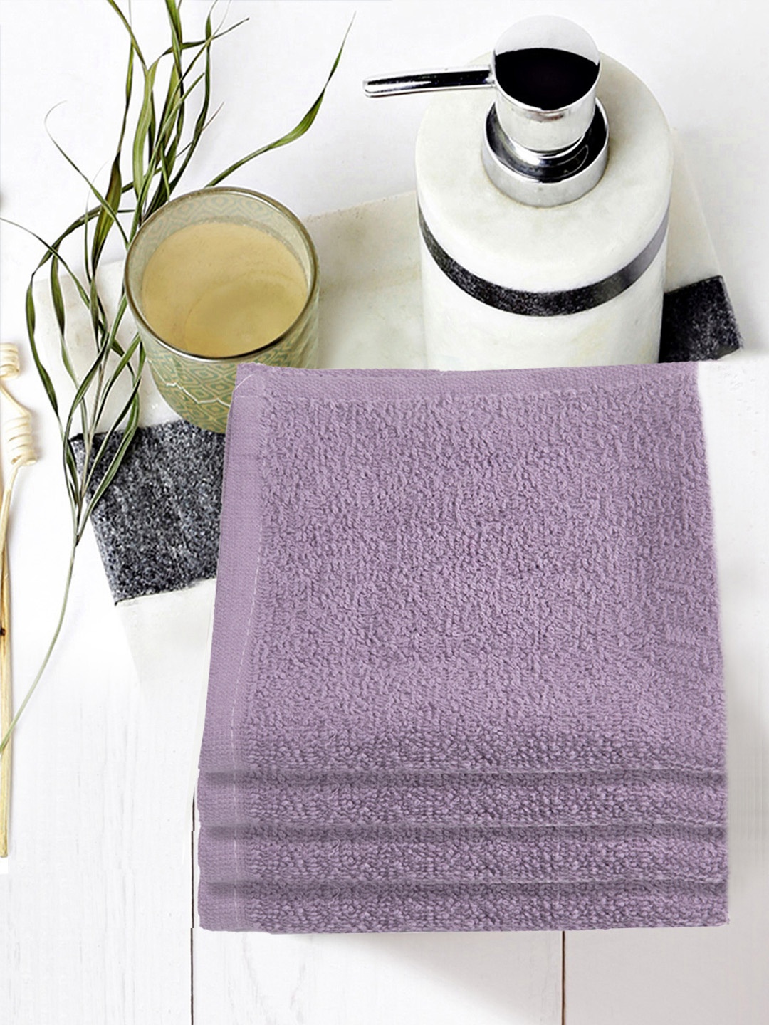 

Turkish Bath Purple Set Of 4 Cotton 380 GSM Face Towels