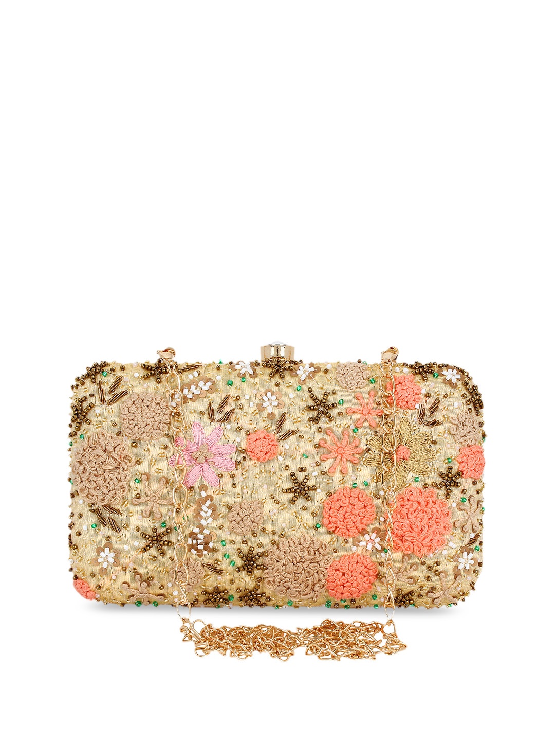 

Anekaant Gold-Toned Embroidered Clutch